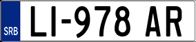 Trailer License Plate